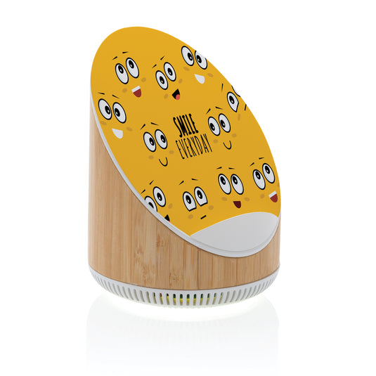 Ovate bamboo 5W speaker with 15W wireless charger - Custom Wood Designs