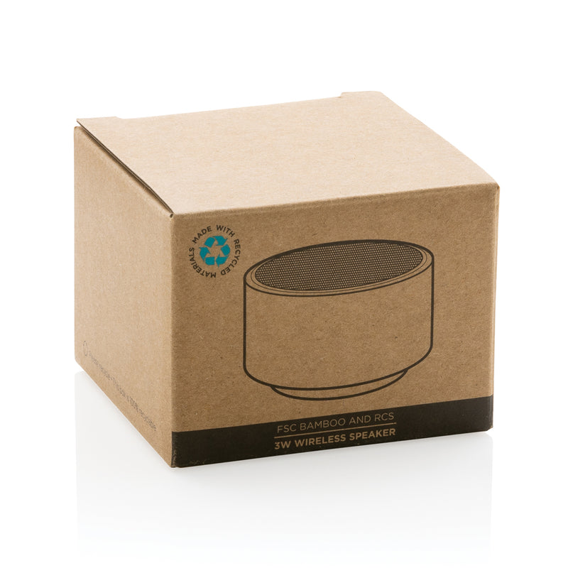Load image into Gallery viewer, RCS recycled plastic and bamboo 3W wireless speaker - Custom Wood Designs
