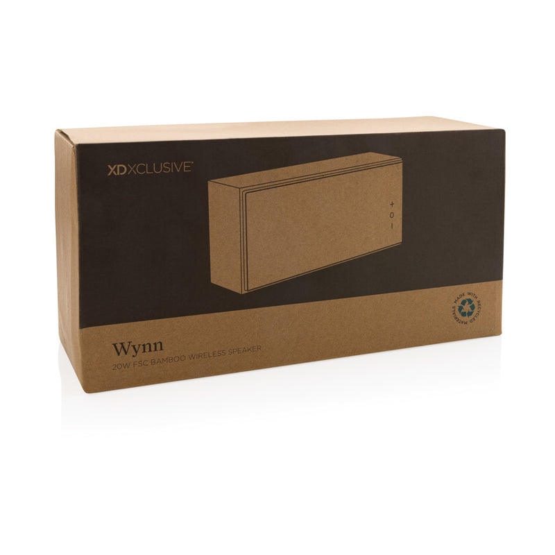 Load image into Gallery viewer, Wynn 20W bamboo wireless speaker - Custom Wood Designs
