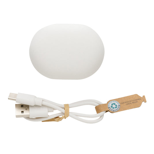 RCS standard recycled plastic TWS earbuds - Custom Wood Designs