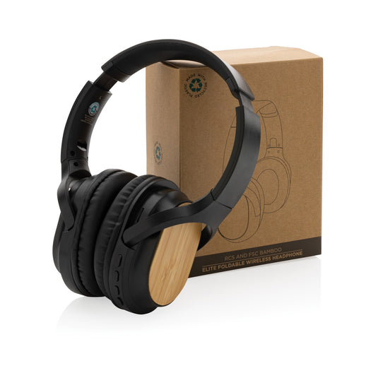 RCS and bamboo Elite Foldable wireless headphone - Custom Wood Designs