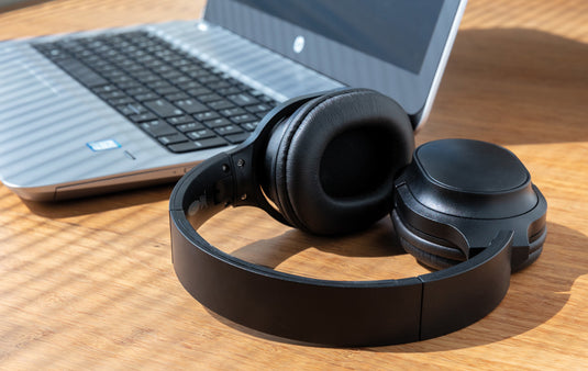 RCS recycled plastic Elite Foldable wireless headphone - Custom Wood Designs