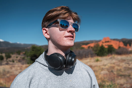 RCS recycled plastic Elite Foldable wireless headphone - Custom Wood Designs