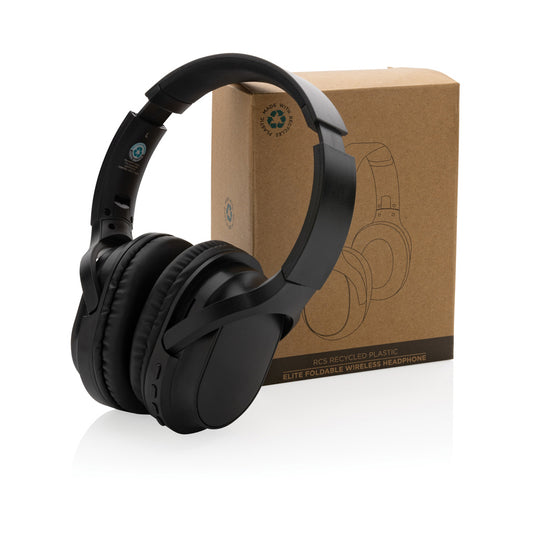 RCS recycled plastic Elite Foldable wireless headphone - Custom Wood Designs