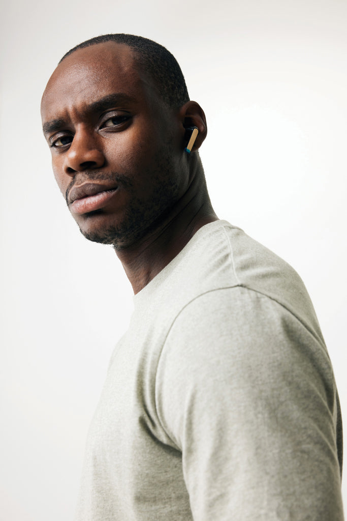 Load image into Gallery viewer, Bamboo TWS earbuds with RCS recycled plastic - Custom Wood Designs
