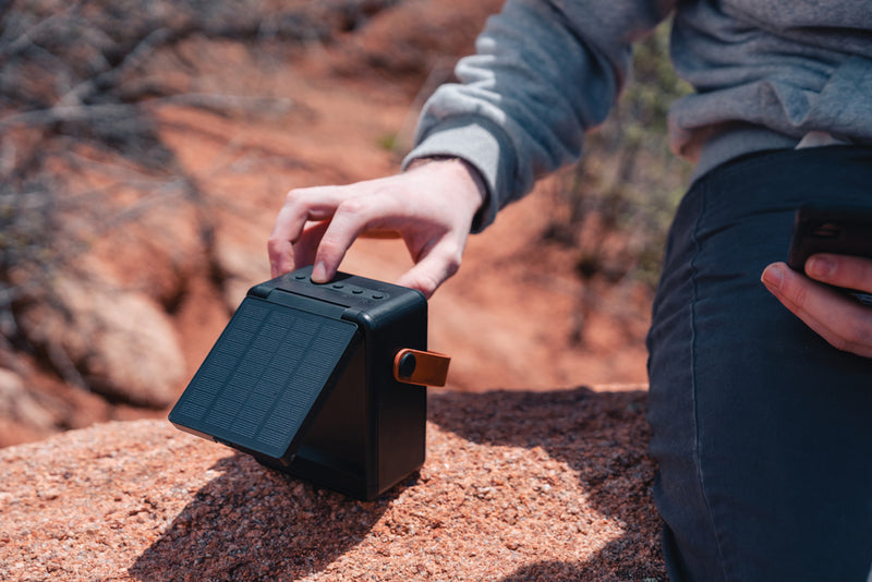 Load image into Gallery viewer, Skywave RCS recycled plastic solar speaker 12W - Custom Wood Designs
