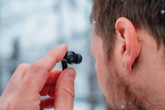 Skywave RCS recycled plastic solar earbuds - Custom Wood Designs