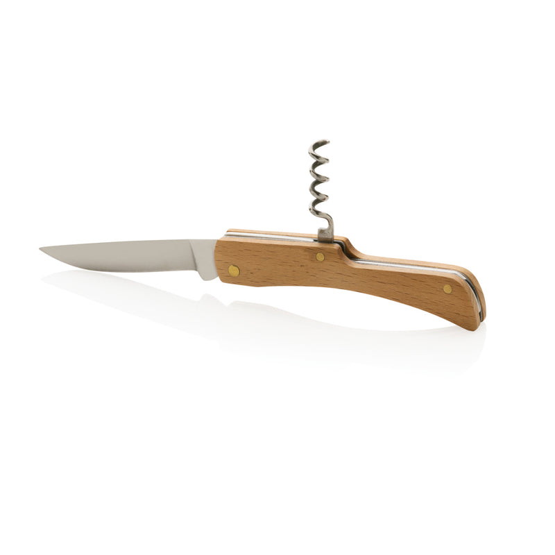 Load image into Gallery viewer, Wooden knife with bottle opener - Custom Wood Designs
