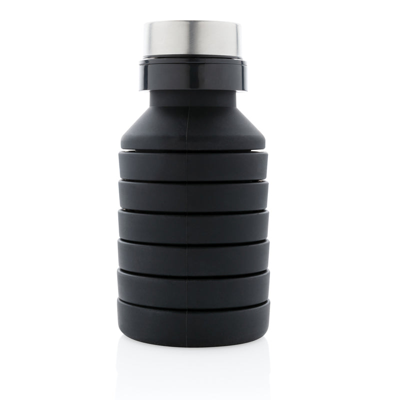 Load image into Gallery viewer, Leakproof collapsible silicone bottle with lid - Custom Wood Designs
