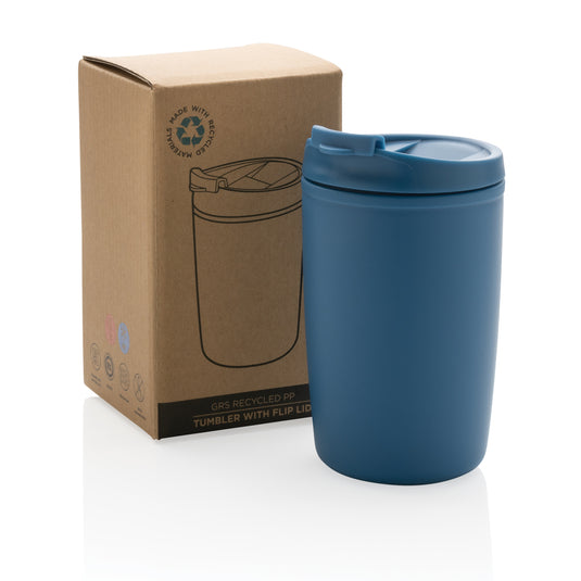 GRS Recycled PP tumbler with flip lid - Custom Wood Designs