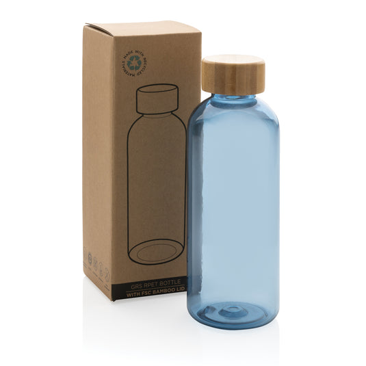 RCS RPET bottle with bamboo lid - Custom Wood Designs