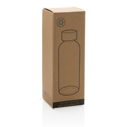 RCS RPET bottle with bamboo lid - Custom Wood Designs