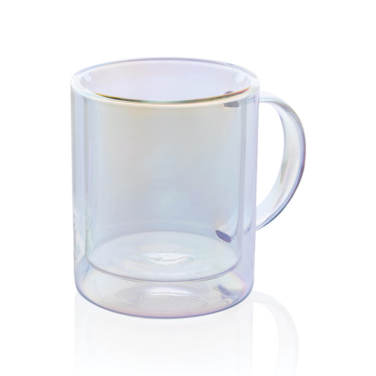 Deluxe double wall electroplated glass mug - Custom Wood Designs
