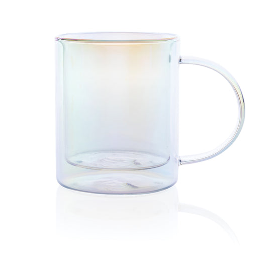 Deluxe double wall electroplated glass mug - Custom Wood Designs