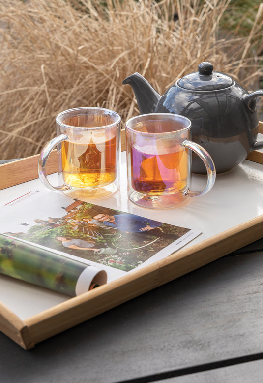 Deluxe double wall electroplated glass mug - Custom Wood Designs