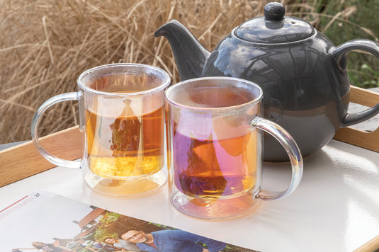 Deluxe double wall electroplated glass mug - Custom Wood Designs