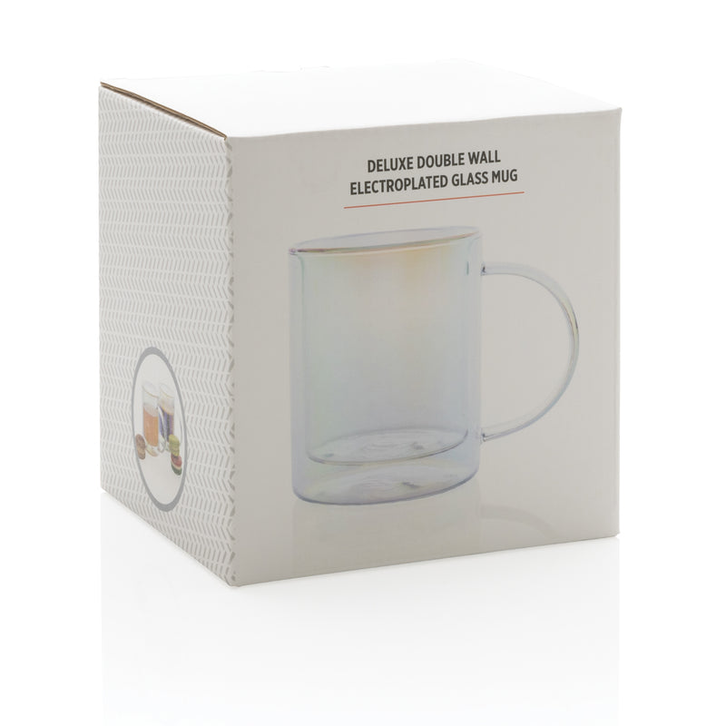 Load image into Gallery viewer, Deluxe double wall electroplated glass mug - Custom Wood Designs

