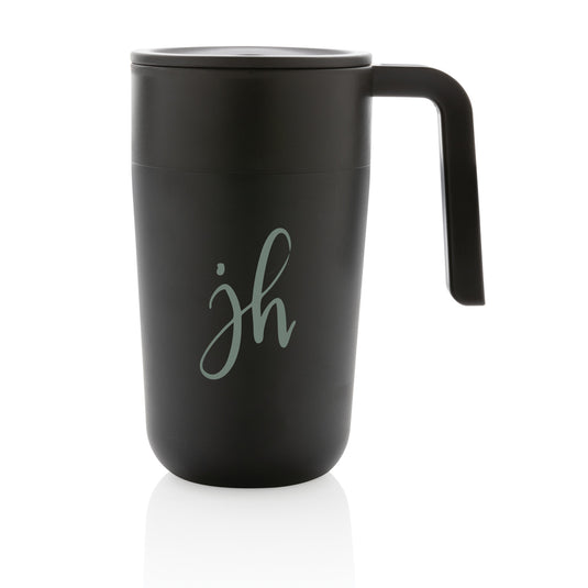 GRS Recycled PP and SS mug with handle - Custom Wood Designs