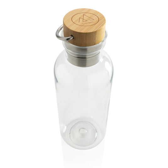 RCS RPET bottle with bamboo lid and handle - Custom Wood Designs