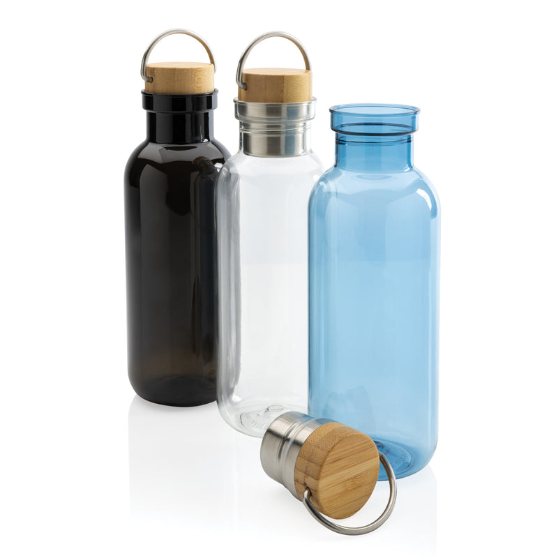 Load image into Gallery viewer, RCS RPET bottle with bamboo lid and handle - Custom Wood Designs
