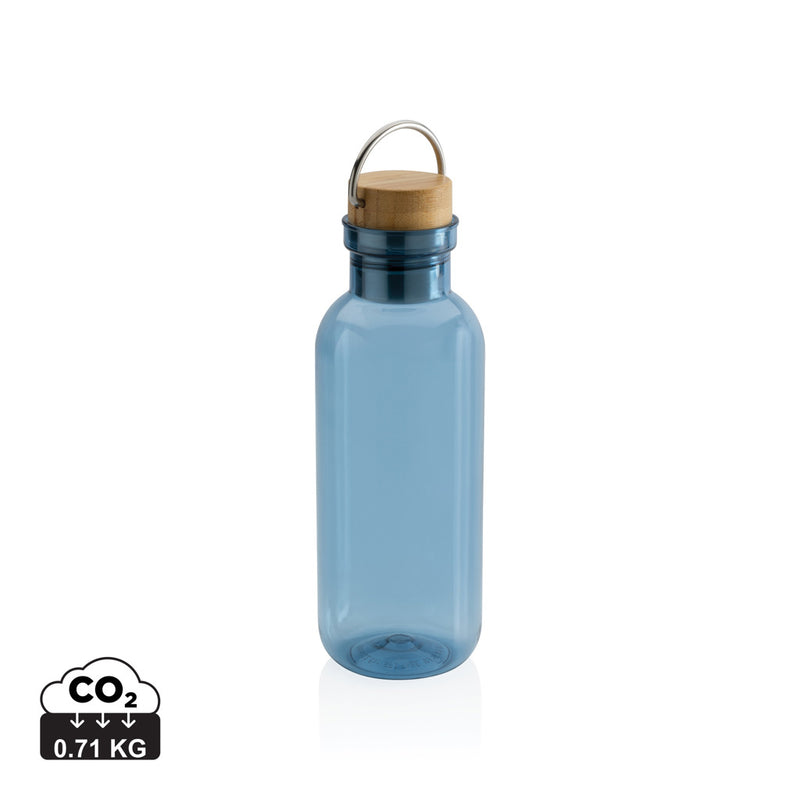 Load image into Gallery viewer, RCS RPET bottle with bamboo lid and handle - Custom Wood Designs
