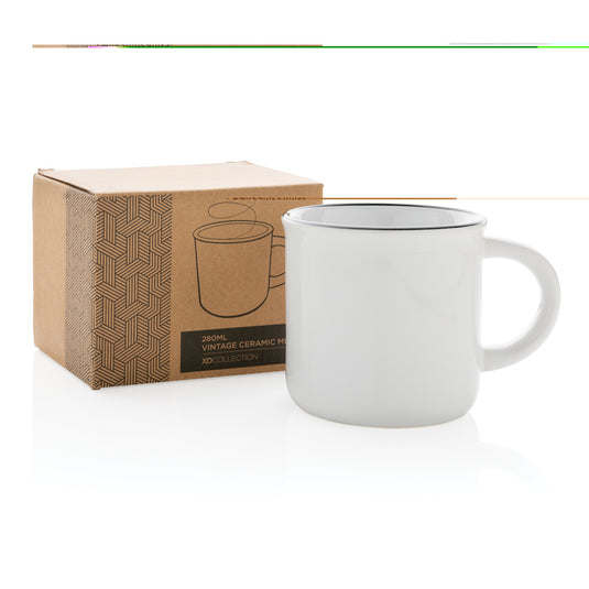 Vintage ceramic mug 280ml - Custom Wood Designs