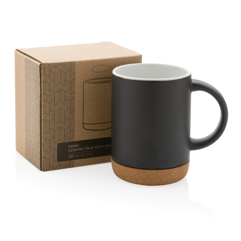 Load image into Gallery viewer, Ceramic mug with cork base 280ml - Custom Wood Designs
