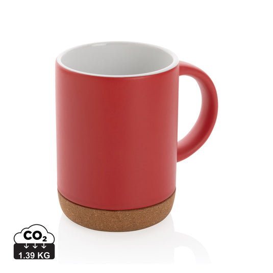 Ceramic mug with cork base 280ml - Custom Wood Designs