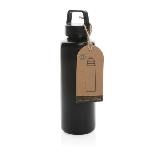 RCS certified recycled PP water bottle with handle - Custom Wood Designs
