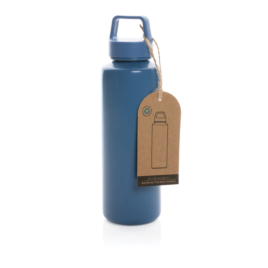 RCS certified recycled PP water bottle with handle - Custom Wood Designs