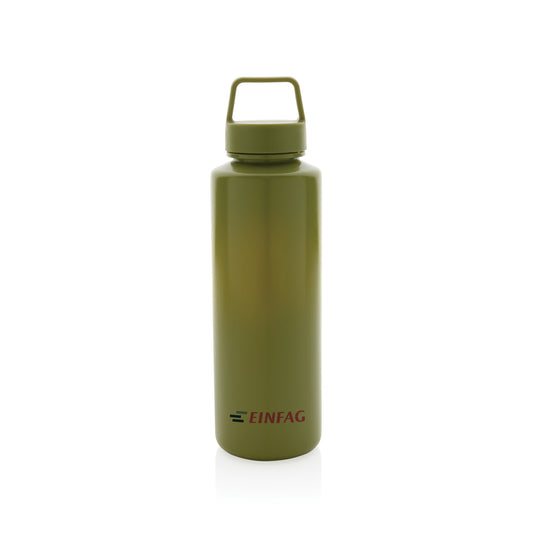 RCS certified recycled PP water bottle with handle - Custom Wood Designs