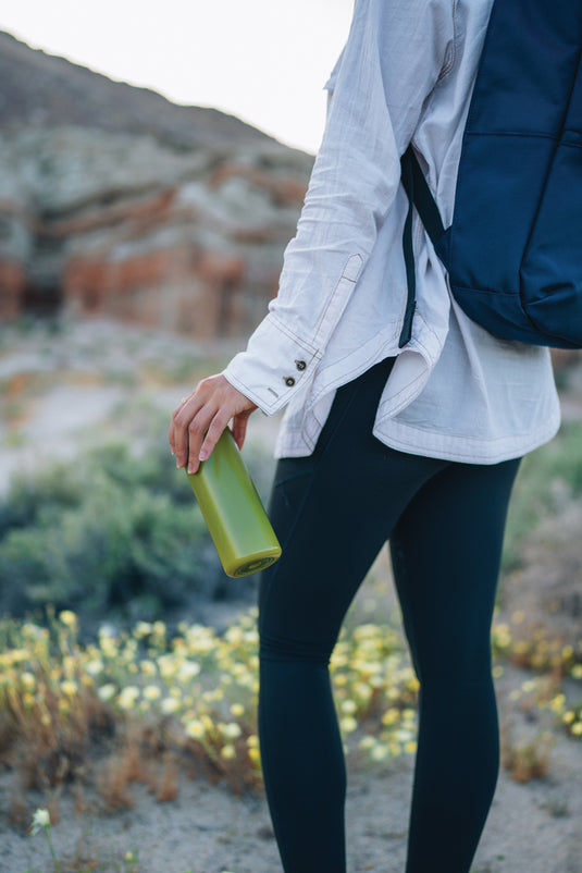 RCS certified recycled PP water bottle with handle - Custom Wood Designs