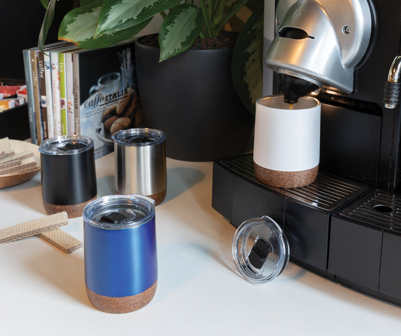 Load image into Gallery viewer, RCS Re-steel cork small vacuum coffee mug - Custom Wood Designs
