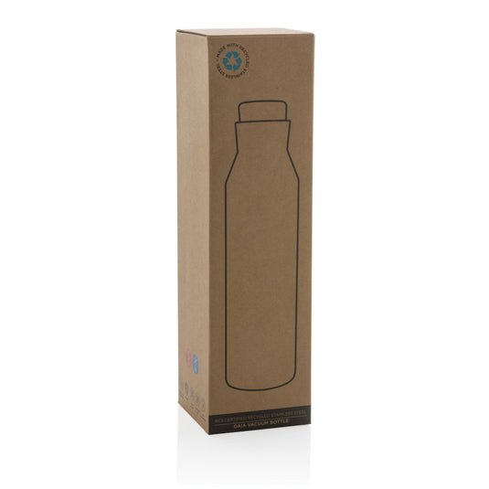 Gaia RCS certified recycled stainless steel vacuum bottle - Custom Wood Designs
