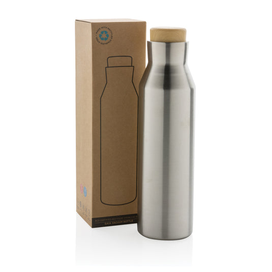 Gaia RCS certified recycled stainless steel vacuum bottle - Custom Wood Designs