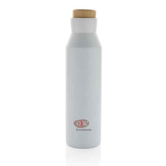 Gaia RCS certified recycled stainless steel vacuum bottle - Custom Wood Designs