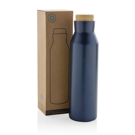 Gaia RCS certified recycled stainless steel vacuum bottle - Custom Wood Designs