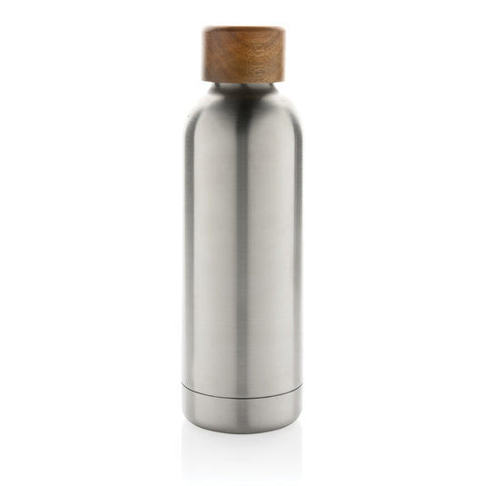 Wood RCS certified recycled stainless steel vacuum bottle - Custom Wood Designs