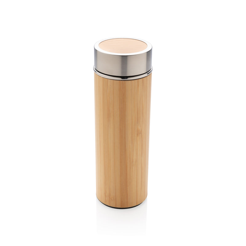 Load image into Gallery viewer, Leak proof bamboo vacuum bottle - Custom Wood Designs
