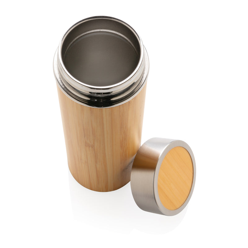 Load image into Gallery viewer, Leak proof bamboo vacuum bottle - Custom Wood Designs
