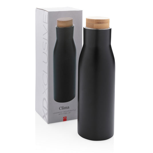 Clima leakproof vacuum bottle with steel lid - Custom Wood Designs