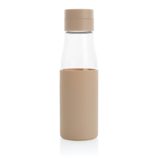 Ukiyo glass hydration tracking bottle with sleeve - Custom Wood Designs