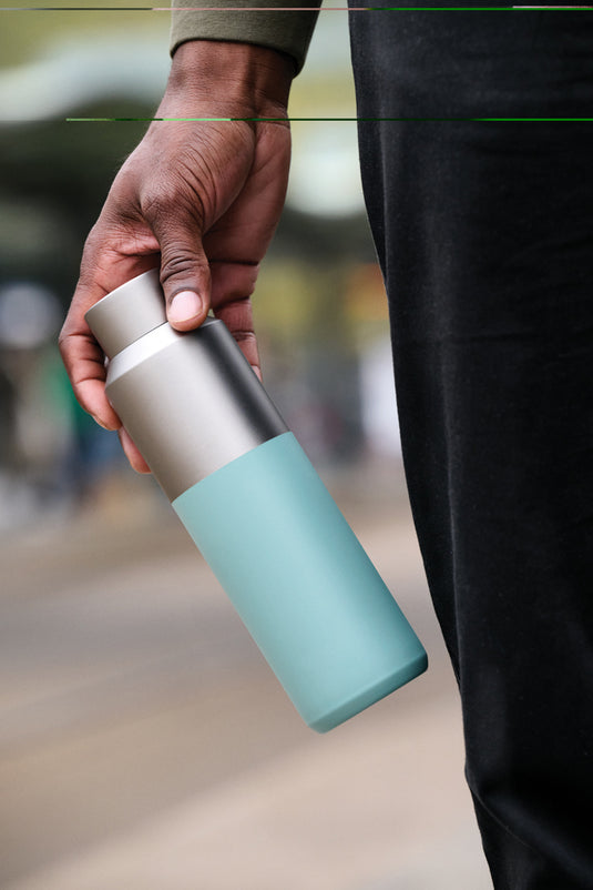 Fluid RCS certified recycled steel water bottle 600ml - Custom Wood Designs