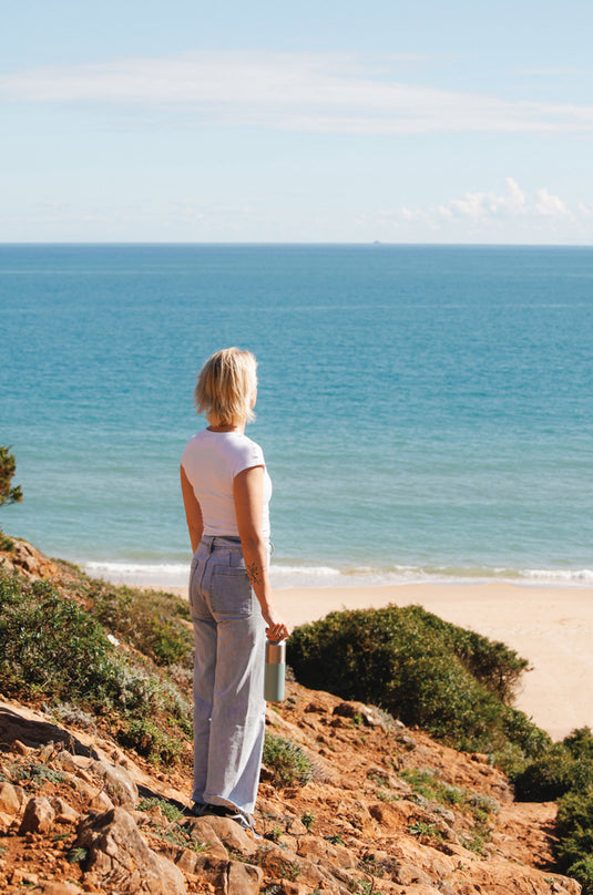 Fluid RCS certified recycled steel water bottle 600ml - Custom Wood Designs