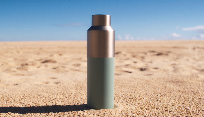 Load image into Gallery viewer, Fluid RCS certified recycled steel water bottle 600ml - Custom Wood Designs
