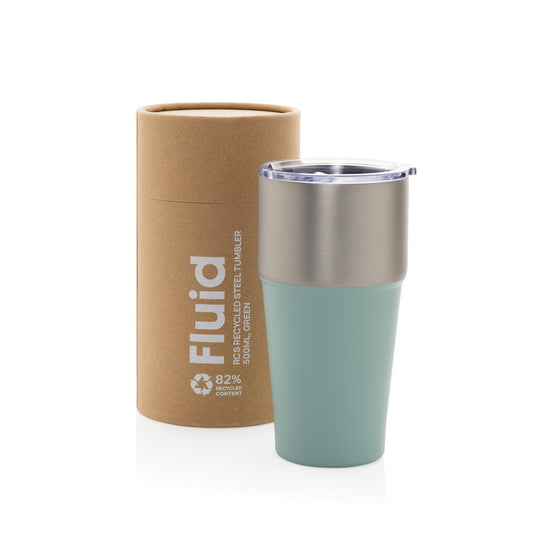 Fluid RCS certified recycled steel tumbler 500ml - Custom Wood Designs