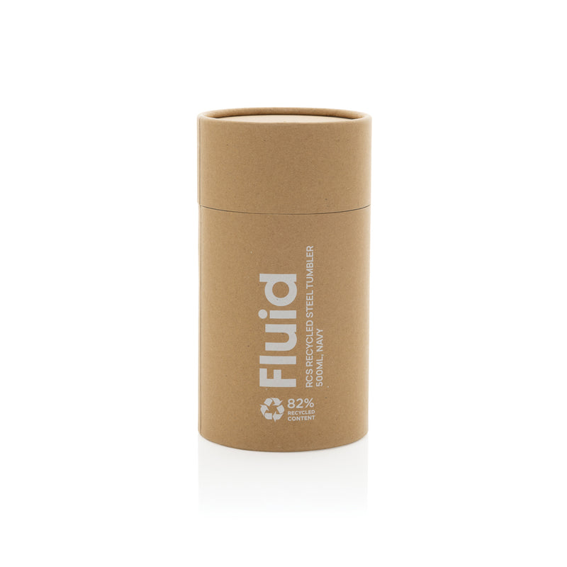Load image into Gallery viewer, Fluid RCS certified recycled steel tumbler 500ml - Custom Wood Designs
