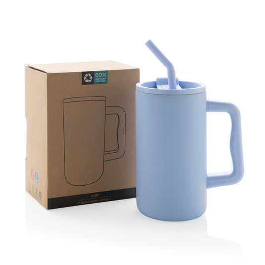 Cube RCS certified recycled steel mug 800ml - Custom Wood Designs
