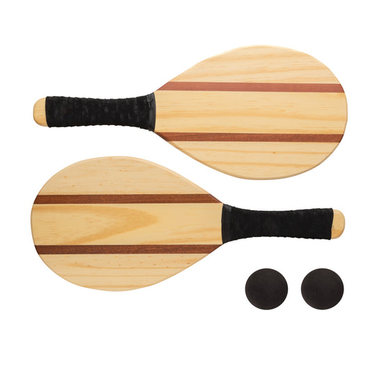 Wooden frescobol tennis set - Custom Wood Designs