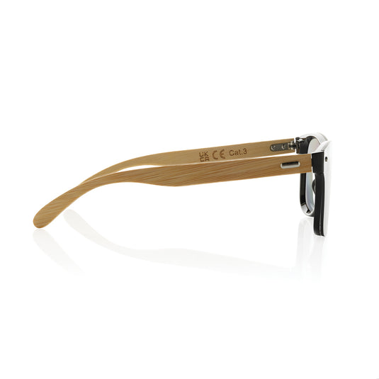 Prism RCS recycled plastic sunglasses with bamboo frame - Custom Wood Designs